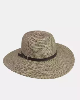 Бумажная шляпа натурального цвета с кожаной полоской и фактором защиты UV500 Illums