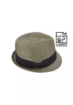 Бумажная соломинка микс-трилби с крышкой из репсовой ленты 54892-0 SEEBERGER, цвет Leinen Schwarz