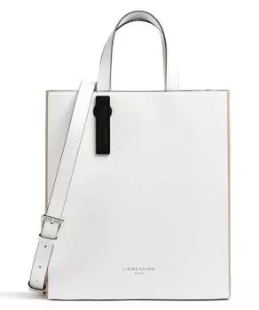 Бумажная сумка Carte Bi-Color M Шоппер из мелкозернистой кожи Liebeskind, белый