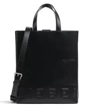 Бумажная сумка Logo Carter M Шоппер из мелкозернистой кожи Liebeskind, черный