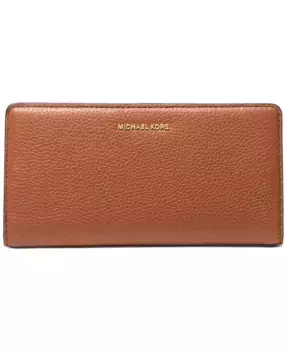 Бумажник Bryant Large Slim Leather Snap на кнопке Michael Kors, коричневый