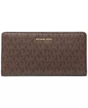 Бумажник Bryant Large Slim Snap Michael Kors, коричневый/бежевый