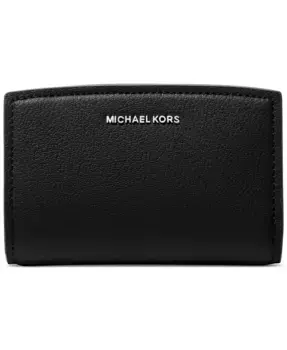 Бумажник Bryant Medium Leather Zip Around с молнией Michael Kors, черный