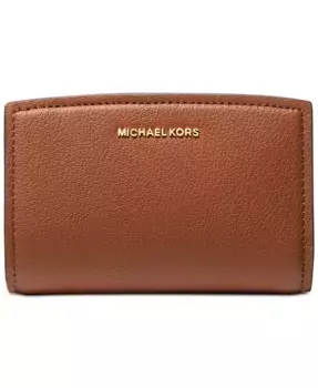 Бумажник Bryant Medium Leather Zip Around с молнией Michael Kors, коричневый
