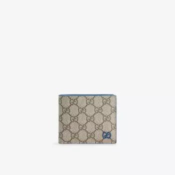 Бумажник Gucci GG-Monogram с двумя отделениями из ткани, мультиколор