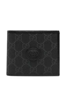 Бумажник из канваса с узором GG Gucci, черный