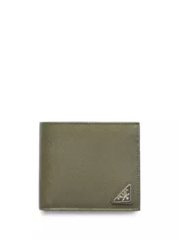 Бумажник из сафьяновой кожи Prada, зеленый