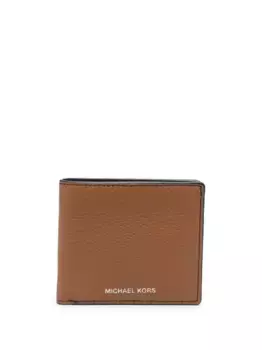 Бумажник из зернистой кожи Michael Michael Kors, коричневый