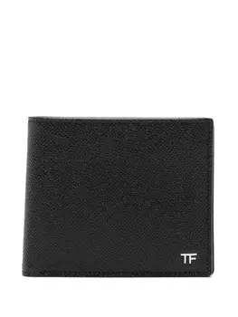 Бумажник из зернистой кожи с логотипом TOM FORD, черный