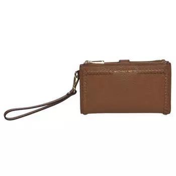 Бумажник Michael Kors Logo Detail Dual Zip, коричневый
