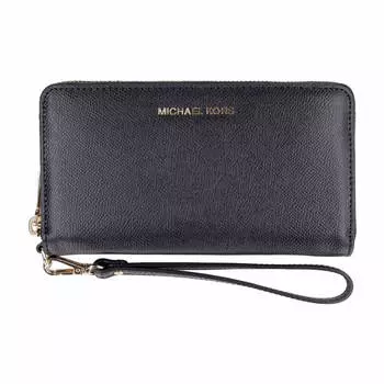 Бумажник Michael Kors Logo Leather, черный