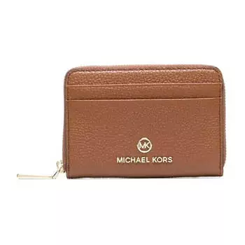 Бумажник Michael Kors Woman's Jet Set Brown Leather With Logo, коричневый