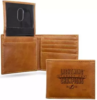 Бумажник с лазерной гравировкой Rico, чемпионов Кубка Стэнли 2020, Tampa Bay Lightning