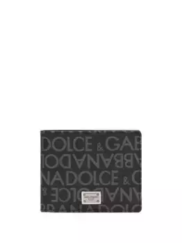 Бумажник с жаккардовым логотипом DOLCE & GABBANA, черный