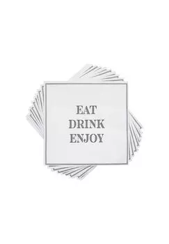 Бумажные салфетки APRS Eat Drink Enjoy 20 шт Butlers, wei-schwarz