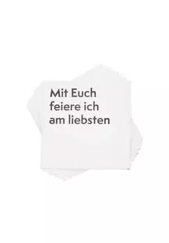 Бумажные салфетки APRS Хочу отметить с вами 20 штук Butlers, wei-schwarz