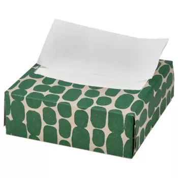 Бумажные салфетки Ikea Nabbfisk, 16х32 см, 100 шт, светло-коричневый/зеленый/белый