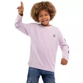 Bungee Siroko хлопковая футболка с длинными рукавами для мальчиков, пурпурный