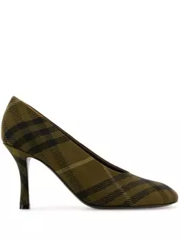 Burberry 80-миллиметровые туфли для печати чеков, зеленый