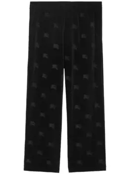 Burberry бархатные джоггеры EKD, черный
