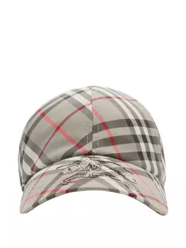 Burberry бейсболка в клетку с логотипом EKD, серый