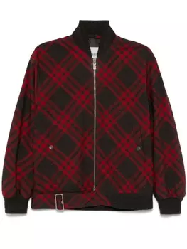 Burberry бомбер в клетку, красный