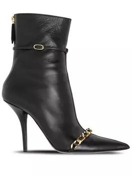 Burberry ботильоны с цепочками, черный