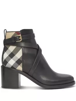 Burberry ботильоны с отделкой House Check, черный