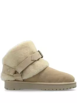 Burberry ботинки Chubby из замши и овчины, нейтральный цвет