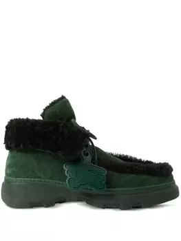 Burberry ботинки Creeper из овчины, зеленый