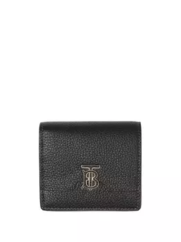 Burberry бумажник из зернистой кожи с монограммой TB, черный