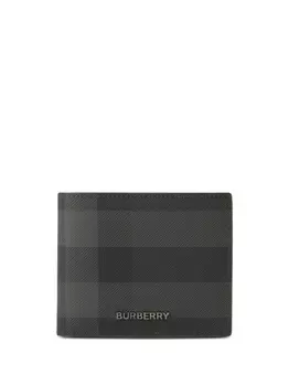 Burberry бумажник в клетку, черный