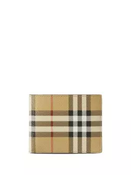 Burberry бумажник в клетку, нейтральный цвет