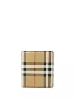 Burberry бумажник в клетку, нейтральный цвет