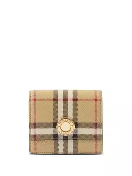 Burberry бумажник в клетку, нейтральный цвет