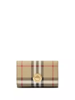 Burberry бумажник в клетку, нейтральный цвет
