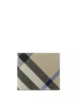 Burberry бумажник в клетку, нейтральный цвет