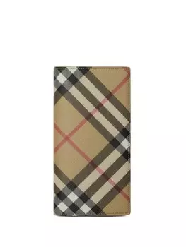 Burberry бумажник в клетку, нейтральный цвет