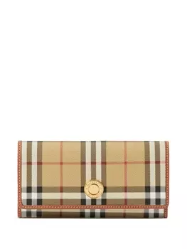 Burberry бумажник в клетку, нейтральный цвет