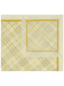 Burberry checked cotton scarf, нейтральный цвет