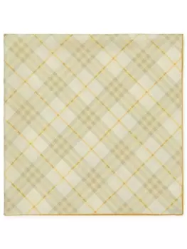 Burberry checked silk scarf, нейтральный цвет