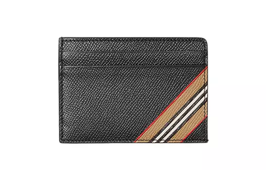 Burberry Чехол для карт Icon Stripe на 4 слота, черный/бежевый