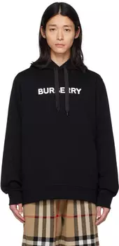Burberry Черный худи с принтом