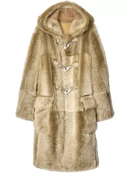 Burberry дафлкот из овчины, нейтральный