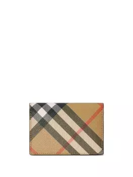 Burberry держатель для карт Nova Check, складывающийся в два раза, нейтральный цвет