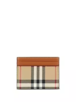 Burberry держатель для карт Vintage-Check, нейтральный цвет