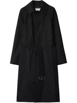 Burberry длинное габардиновое пальто, черный