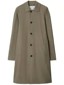 Burberry длинное пальто из эластичной шерсти, нейтральный цвет