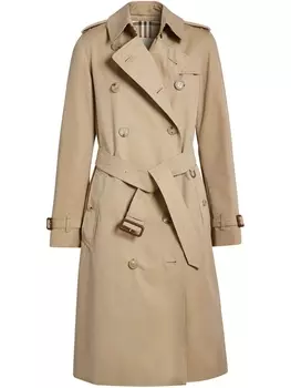 Burberry длинный тренч Kensington Heritage, коричневый