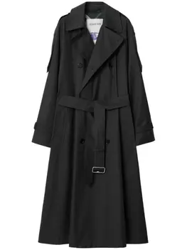 Burberry длинный тренч с поясом, черный
